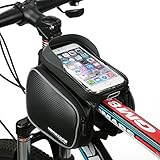 Bike Bag, MOREZONE Cycling Bicycle Frame Bags Phone Mount Holder For Cellphone Below 5.5 inch Top Tube Handlebars Bag