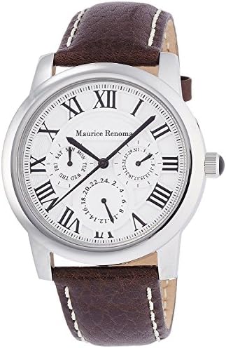 Maurice Renoma watch LYON Silver MR-1410 SILVER Men with analog display 3 ATM water resistant date day of the week [regular imported goods]