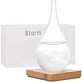 Storm Glass Weather Predictor,Christmas Snow Globe Storm Glass Barometer Weather Predictor, Home and Office Decorative Glass Bottles, Christmas Unique Gifts for Him