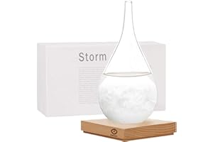 GM GMISS Christmas Decoration Gift - Weather Storm Glass Bottle, Stylish Teardrop Weather Station Forecaster Barometer, Desktop Decoration Arts & Crafts
