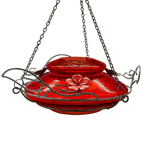 Nature's Way Bird Products MHF4 Modern Top Fill Hummingbird Feeder, 18 Ounce Capacity, Red