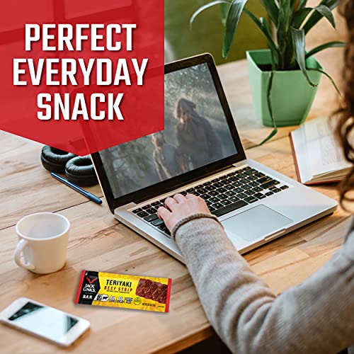 JACK LINK’S BEEF STRIPS, TERIYAKI, 1 COUNT – GREAT PROTEIN BAR, MEAT BAR WITH 8G OF PROTEIN AND 70 CALORIES, GLUTEN FREE, NO ADDED MSG OR NITRATES/NITRITES