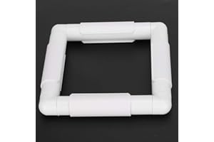 Embroidery Hoop Square Rectangle Plastic Clip Frame for Cross Stitch Quilting Sewing, 15.2 x 15.2cm