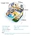 Spilay Dollhouse Miniature with Furniture,DIY Dollhouse Kit Mini Modern Duplex Home Model with Music Box ,1:24 Scale 3D Puzzle Creative Best Christmas Birthday Gift for Lovers and Children(Blue Mark)