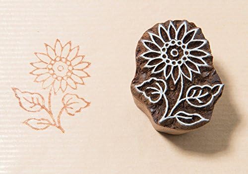Blockwallah Harmony Flower Wooden Block Stamp