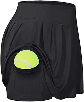 Amazon 女子テニスのポケットスカートインナーショーツ弾性スポーツゴルフskortsカジュアルアクティブウェアストレッチエクササイズレギンス高速ドライヨガショーツ Monal スポーツ アウトドア