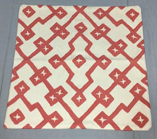 West Elm Rose Bisque Crewel Lattice 18" Pillow Cover