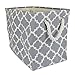 DII Polyester Container with Handles, Lattice Storage Bin, Small, Gray Lattice