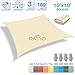 Patio Paradise 10' x 10' Sun Shade Sail Rectangle Canopy Patio Cover Sunlight Block Awning Heavy Duty Commercial Grade for Backyard Lawn Garden Outdoor Activities, Beige