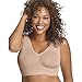 Just My Size Pure Comfort Seamless Wirefree Bra with Moisture Control_Nude_XX-L