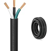 FIRMERST 10 Gauge 3 Conductor Power Cable SJTW 300V Pure Copper Wire 10 Feet