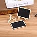 Korlon 15 Pack Mini Chalkboard Signs, Wood Chalk Signs with Easel, with 15 Pcs Replacement Stickers, for Weddings Events, Office, Mini Food Menu Board