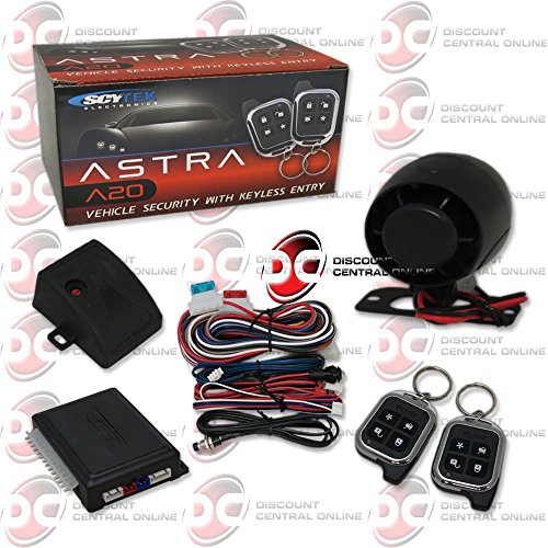 Scytek Car Alarm System with Keyless Entry & Two 4-button Chrome Remotes