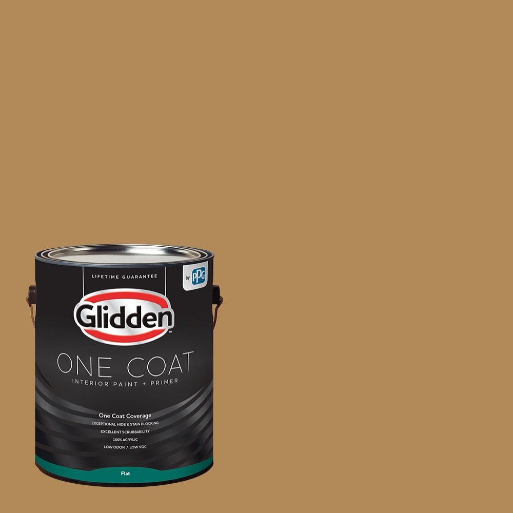 Glidden Interior Paint + Primer: Brown/Allegro, One Coat, Flat, 1-Gallon