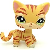 CFCLLBR Rare Mini Pet Toys #1451 Yellow Tiger Cat Kitten Kitty Animal Figure