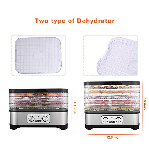 Food Dehydrator Machine, Jerky Dehydrators with Five Tray, LCD Display Screen/Button (Button) - Thumbnail 5