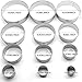 12 pcs Round Stainless Steel Food Grade Cookie Biscuit Cutter Set Circle Baking Pastry Ring Molds for Muffins Crumpets Donuts Scones Christmas Gift