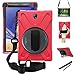 ZenRich Galaxy Tab S4 2018 Case, Tab S4 10.5 Case with S Pen Holder Stand Hand Strap and Shoulder Belt, zenrich Shockproof Rugged Case for Samsung Tab S4 10.5 inchT830/T835/T837 Tablet Red