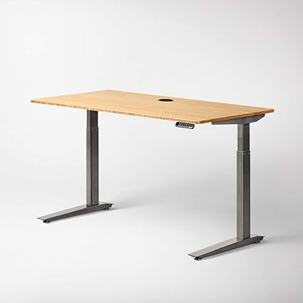 Jarvis Standing Desk Bamboo Top Electric Adjustable Height Sit Stand Desk 2 Stage Mid Range Frame With Memory Preset Handset Controller By Fully 42 Rectangle Alloy Amazon In Home Kitchen