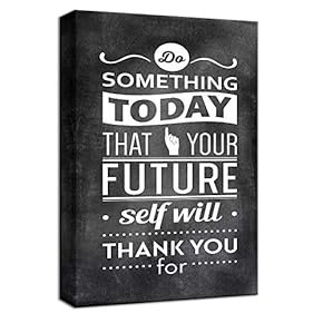 Canvas Wall Art Inspirational Quotes for Office Painting Artwork for Home Prints Framed - 12x18 inches