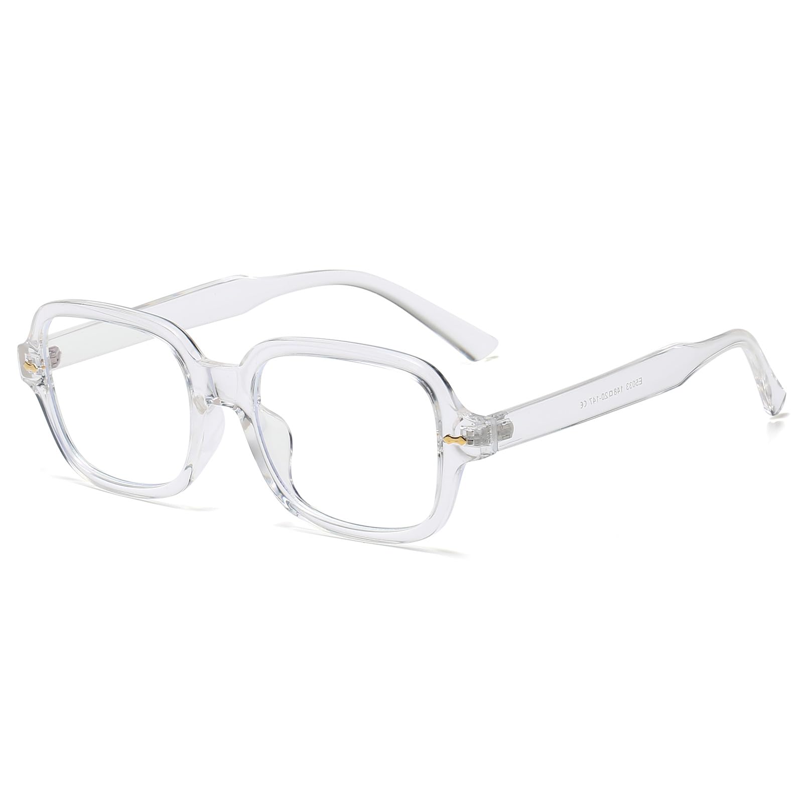 LJCZKA Rectangle Blue Light Glasses Womens Mens Computer Glasses Square Frame Anti Eye-Fatigue for Reading, Texting & Gaming