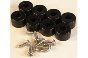 HIGH FALLS FURNITURE CO. Rubber Bumper Feet 5/8" DIA with Stainless Screws QTY 8, 24 (Black, White, Brown) (24, Black)