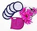 Just Add Water! Reusable Makeup Remover Cloth Pads 5 Pack + 1 Bamboo Exfoliator Mitten, Premium Microfiber Pads Machine Washable up to 1000 Times