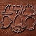 LILIAO Halloween Cookie Cutter Set - 7 Piece - Pumpkin, Ghost, Skull, Witch Hat, Candy Corn, Bat and Frightened Cat Biscuit Fondant Cutters - Stainless Steel