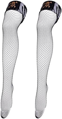 Halloween Accessories Knee High Socks for Women Sexy Fishnet Leggings Pirate