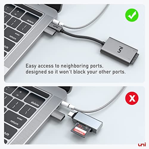 uni USB C SD Card Reader, USBC to SD/Micro SD Card Reader for Android