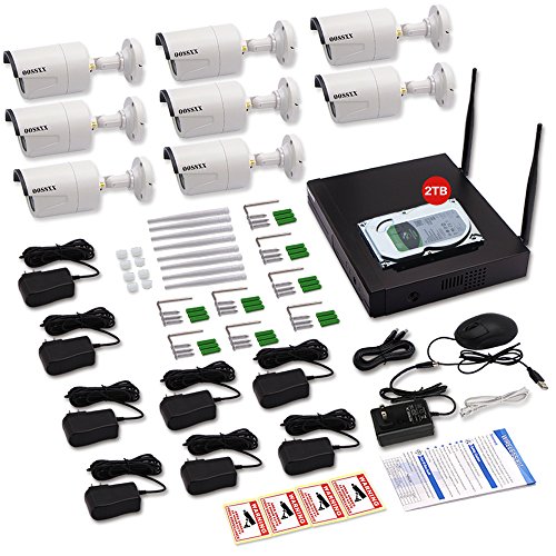 OOSSXX 8Channel HD 1080P Wireless Network/IP Security Camera System(IP