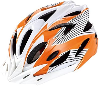 Bicycle Helmet Integrated Ultralight Breathe Freely Cycling Sports Safety Helmet for Men Women Orange And White