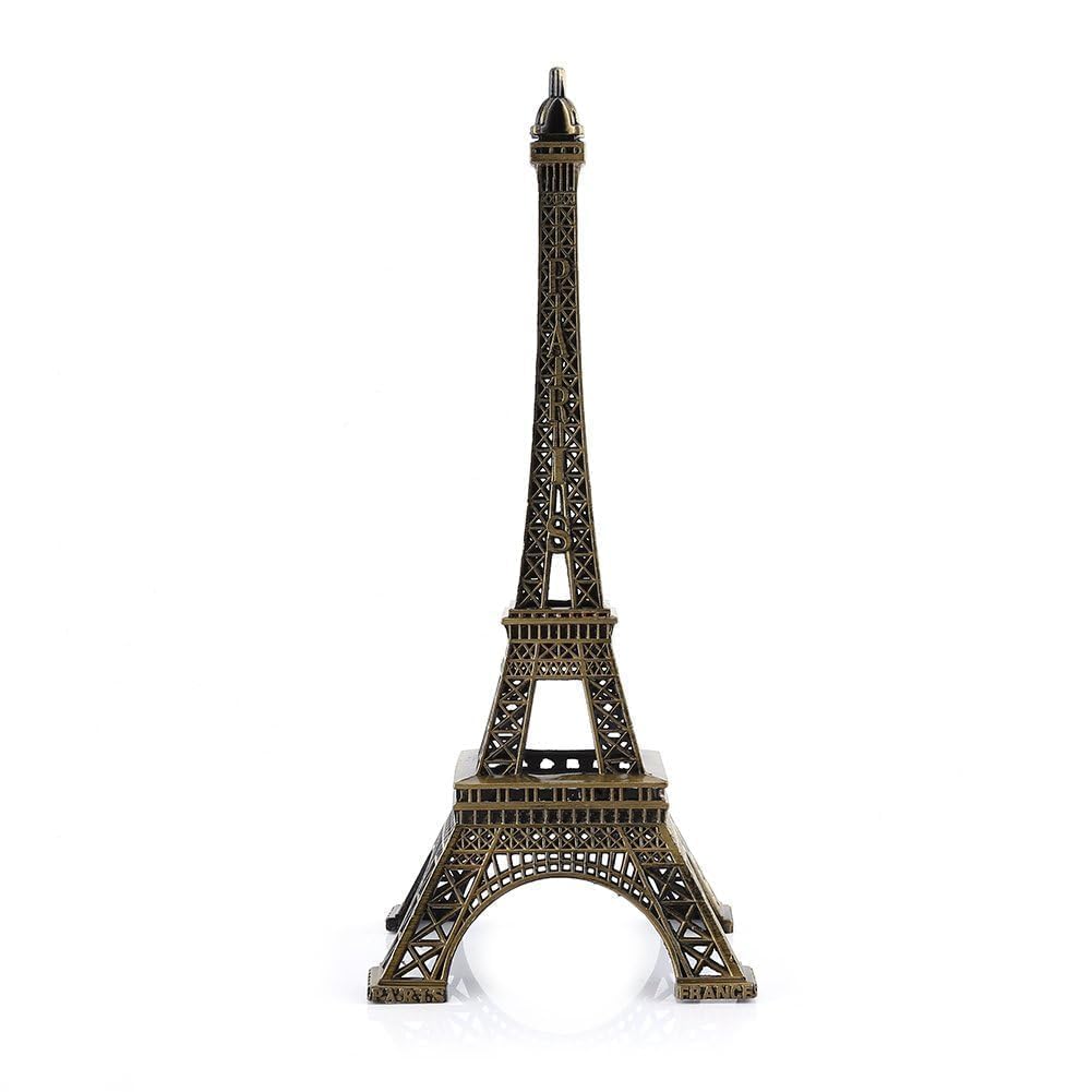 Cyrank Eiffel Tower Model, 15in Eiffel Tower Statue Zinc Alloy Craft Architecture Model Desktop Home Decoration for Souvenirs, Cake Table Decor, Party, Home Decoration 25CM