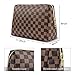 NabeCase Makeup Bag Clutch Cosmetic Bags Retro Cosmetic Pouch Toiletry Travel Organizer for Women, Cosmetics, Make Up Tools, Toiletries（Browm）