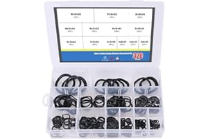 SEIWEI 320Pcs Carbon Steel Compression Type M3-M31 Wavy Wave Crinkle Spring Washers Assortment Kit with Box