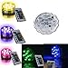 Submersible LED Lights, RGB MultiColor Waterproof Accent Lights with 10 LED, IR Remote Control, Battery Powered for Pond, Fountain, Halloween (4)