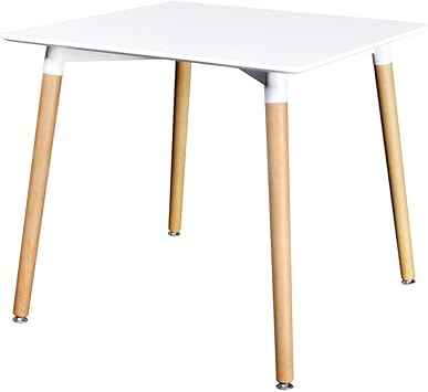 Vidaxl Table De Salle A Manger Carree Blanc Mat Table De Cuisine
