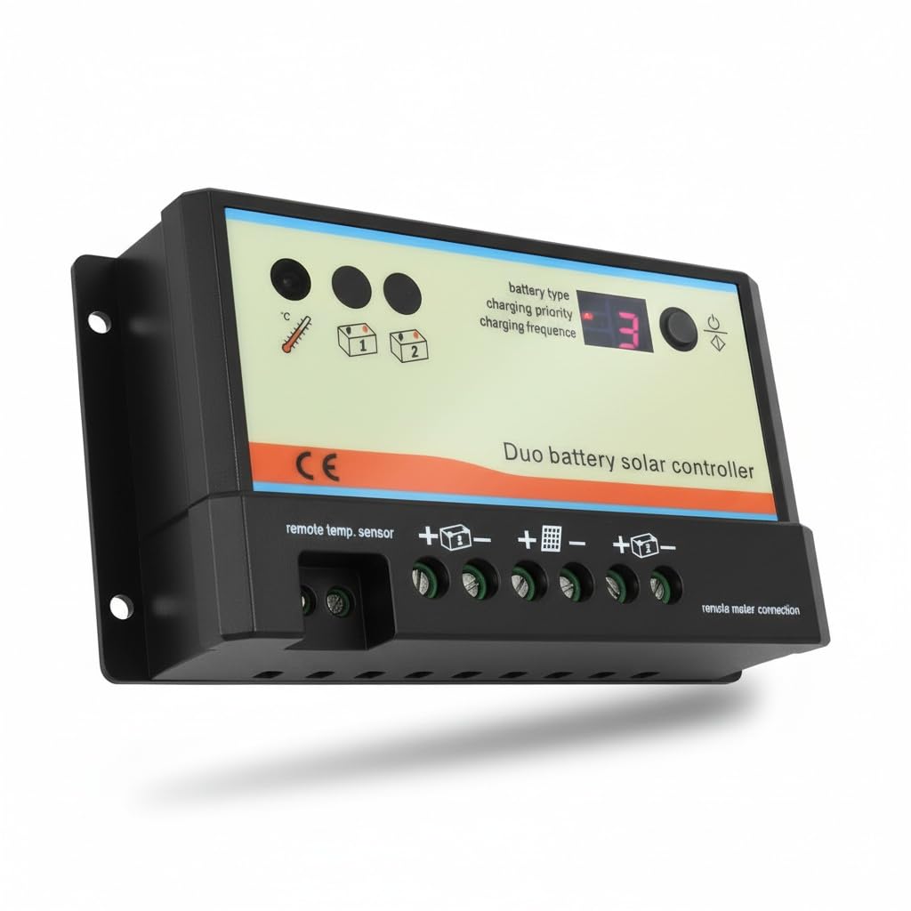 EPEVER Dual Battery Solar Charge Controller 20A 12V 24V Solar Regulator