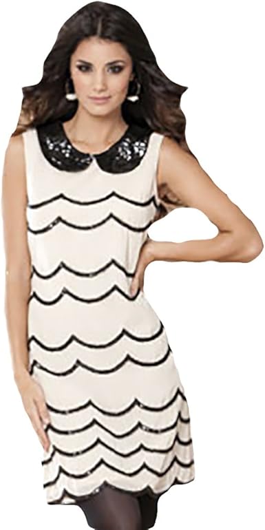 black lace peter pan collar dress