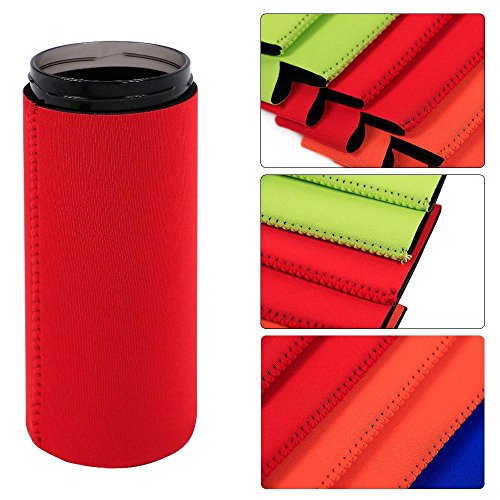 Topeakmart Pack of 8 Neoprene Beer Can Bottle Cooler Sleeves Insulators Reversible for 24ounce Colored