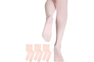 HiDance Girls Ballet Dance Tight,Ultra Soft Students School Footed Tights for Girls Women