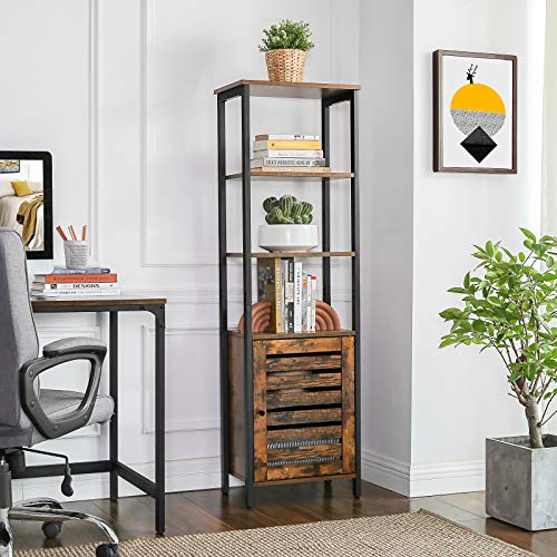 VASAGLE Lowell Tall 4Tier Storage with Door and