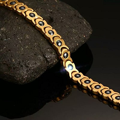 university trendz 18 k gold plated titanium health care bio energy bracelet