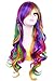 Nouqi® Women's Fashion Rainbow Synthetic Hair Cosplay Wig