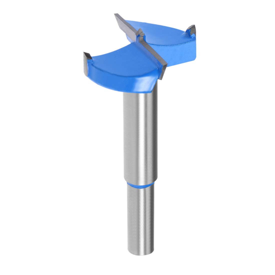 sourcing map Forstner Drill Bits 38mm, Tungsten Carbide Wood Hole Saw Auger Opener, Woodworking Hinge Hole Drilling Boring Bit Cutter (Blue, Gray)