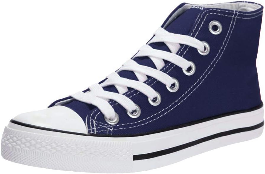Season Classic Hi-top Canvas-Unisex Adult Lace up Trainers Ankle Boots Casual Shoes Plimsolls Gym Sports Shoes