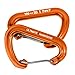Ultimate Hammocks Wiregate Carabiner (Set Of 2) - Mini Aluminum Lightweight Biners - For Hammock Tree Straps - 20KN Rating