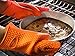 Oven Gloves Heat Resistant, BBQ Gloves Extreme Heat Resistant For Protect Your Hands from Grilling, Baking, Smoking, Cooking- 1 Size Fits Most of All (Orange) - FDA Approved Oven mitts