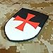 LEGEEON Knights Templar Cross Shield Crusaders Tactical Morale PVC 3D Rubber Patch