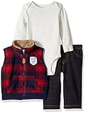 Carter's Baby Boys Vest Sets, Red, 6M